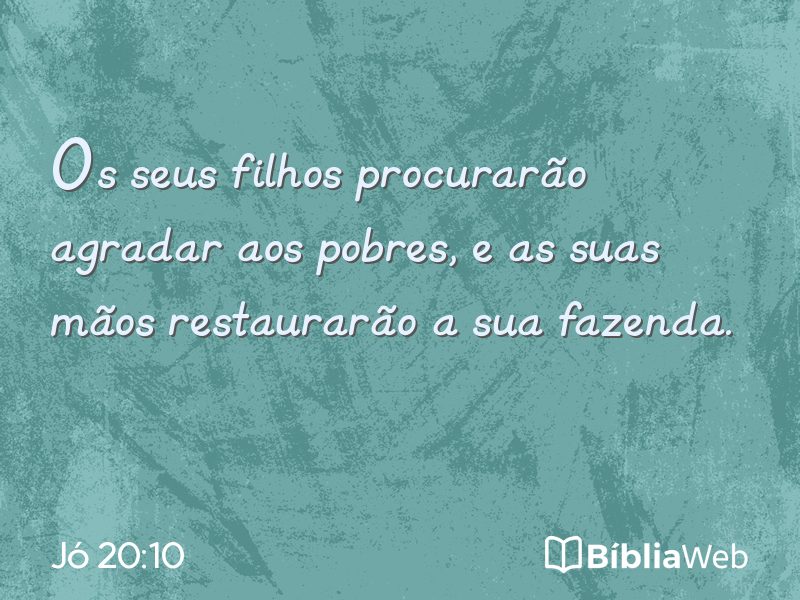 Jó 20:10 em imagem para compartilhar