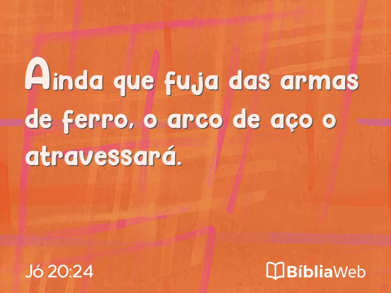 Jó 20:24 em imagem para compartilhar