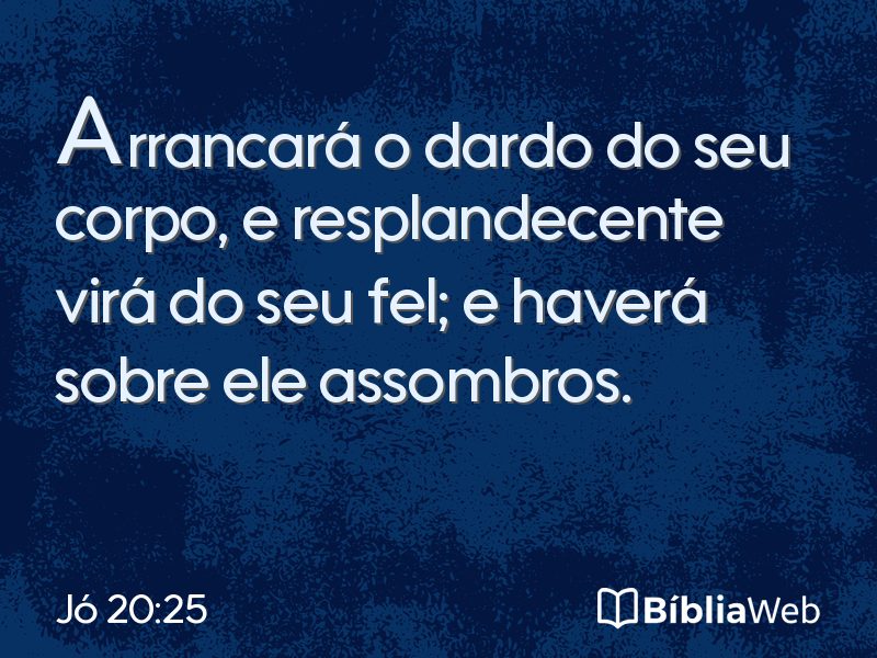 Jó 20:25 em imagem para compartilhar