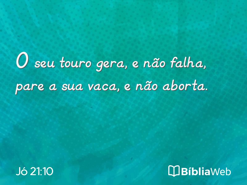 Jó 21:10 em imagem para compartilhar