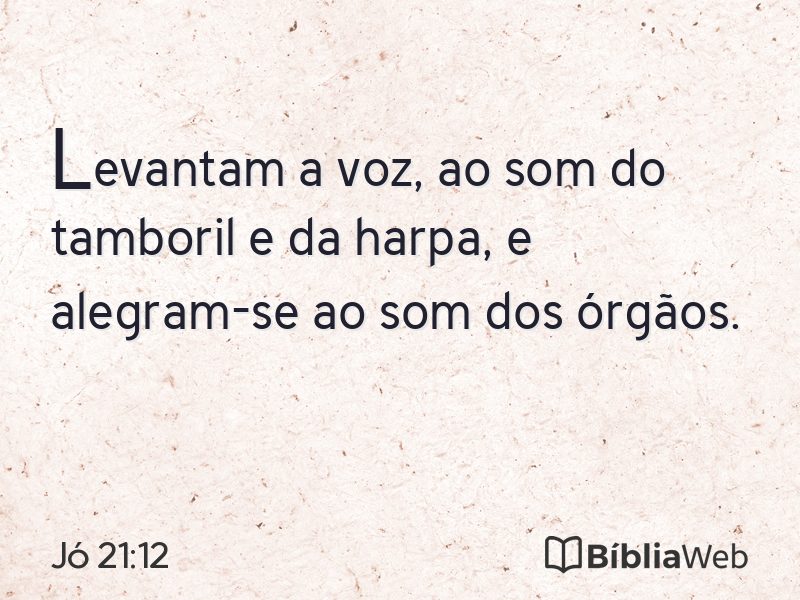 Jó 21:12 em imagem para compartilhar