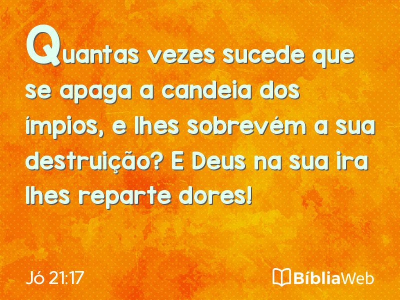 Jó 21:17 em imagem para compartilhar