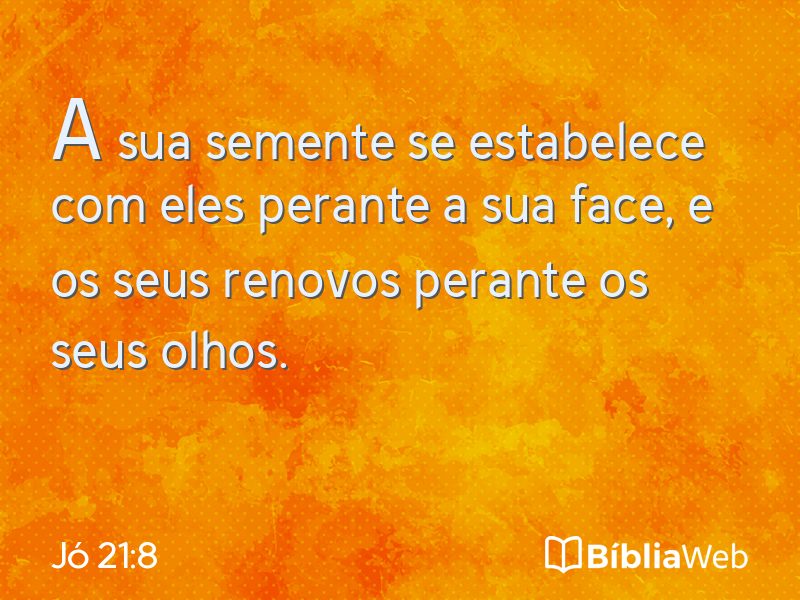 Jó 21:8 em imagem para compartilhar