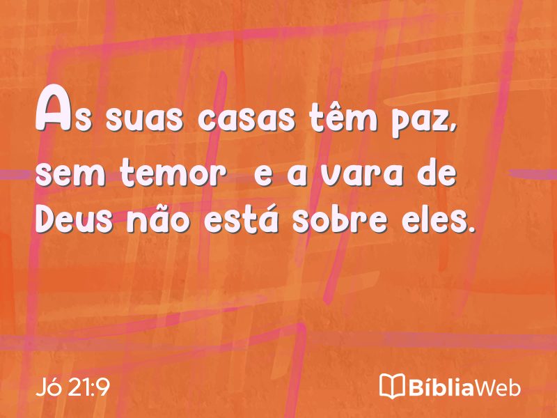 Jó 21:9 em imagem para compartilhar