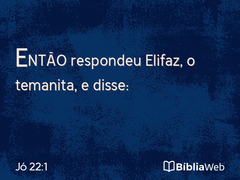 Jó 22:1 em imagem para compartilhar