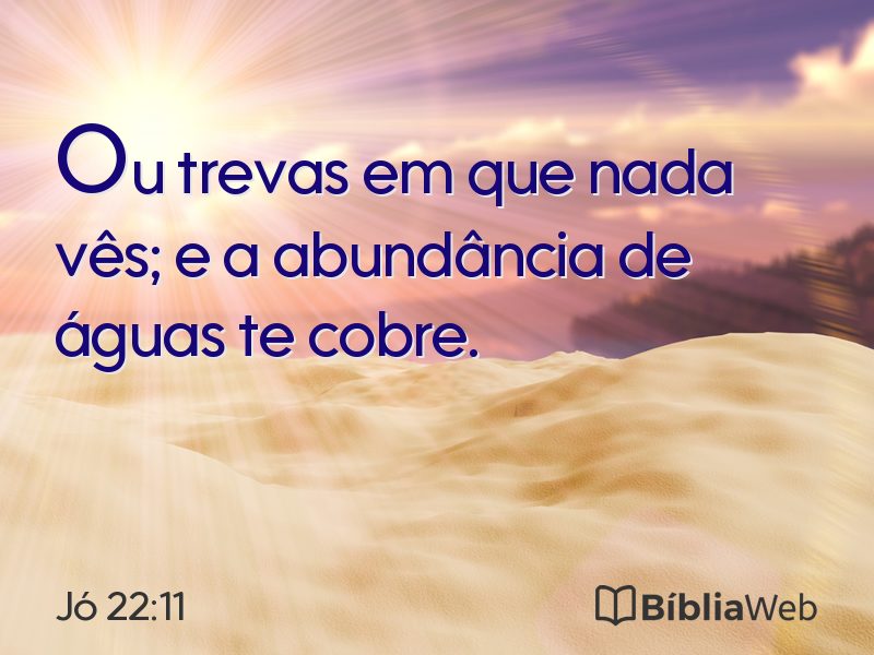 Jó 22:11 em imagem para compartilhar