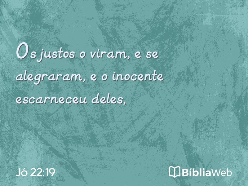 Jó 22:19 em imagem para compartilhar