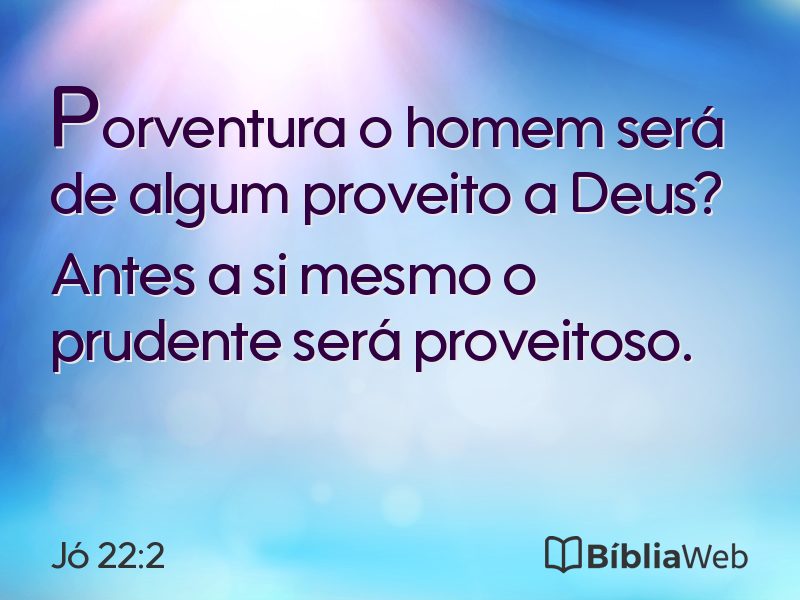 Jó 22:2 em imagem para compartilhar
