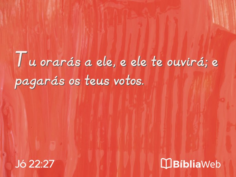 Jó 22:27 em imagem para compartilhar