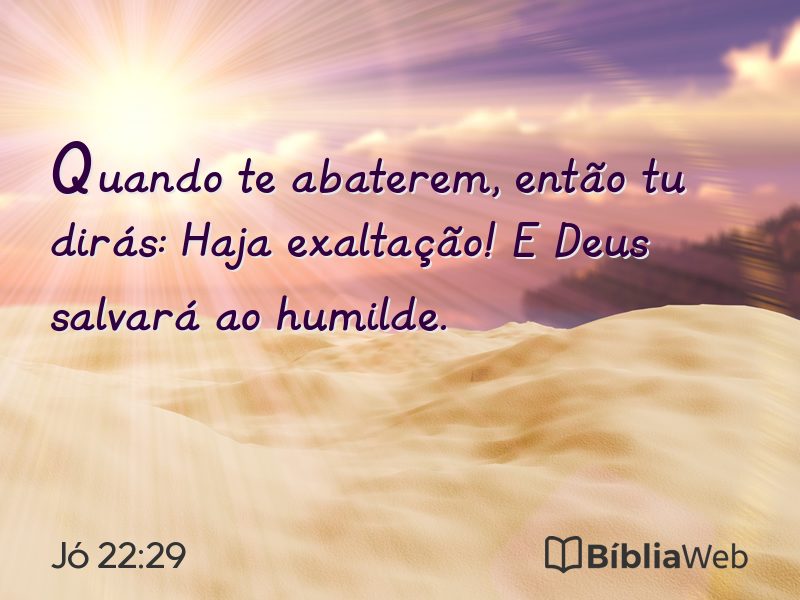 Jó 22:29 em imagem para compartilhar