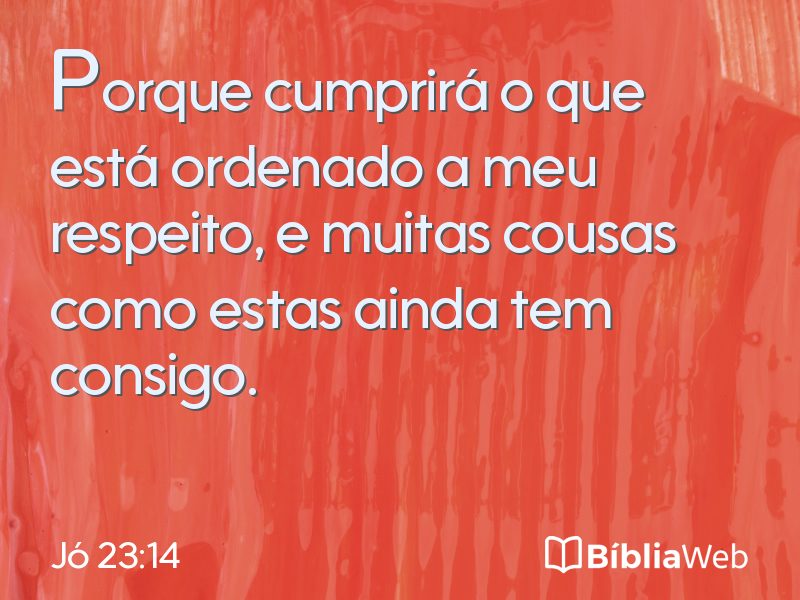 Jó 23:14 em imagem para compartilhar