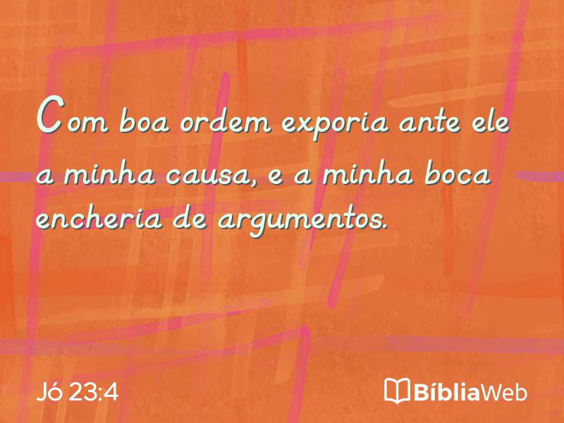 Jó 23:4 em imagem para compartilhar