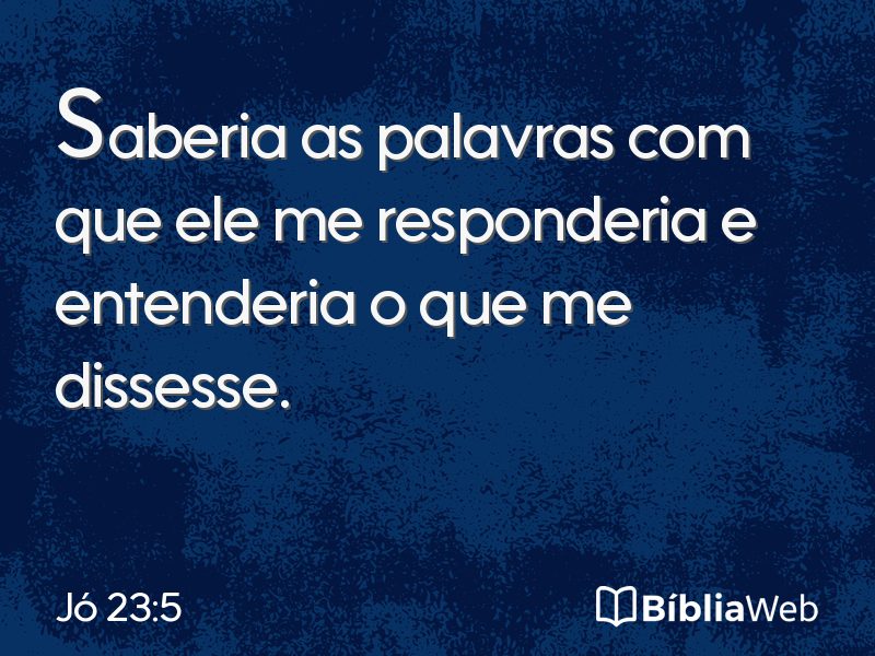 Jó 23:5 em imagem para compartilhar