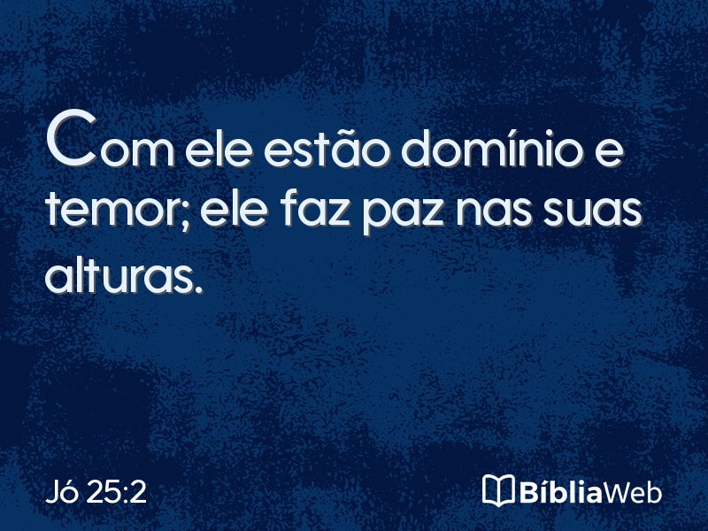 Jó 25:2 em imagem para compartilhar