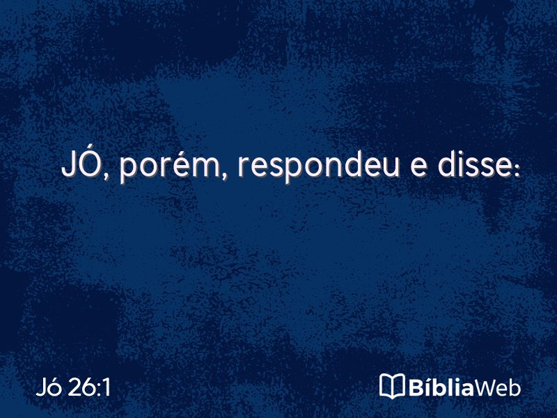 Jó 26:1 em imagem para compartilhar