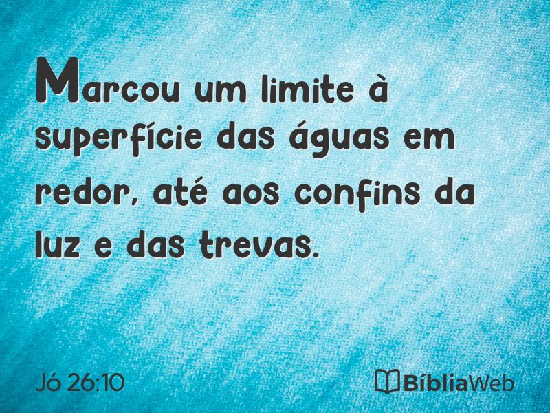 Jó 26:10 em imagem para compartilhar