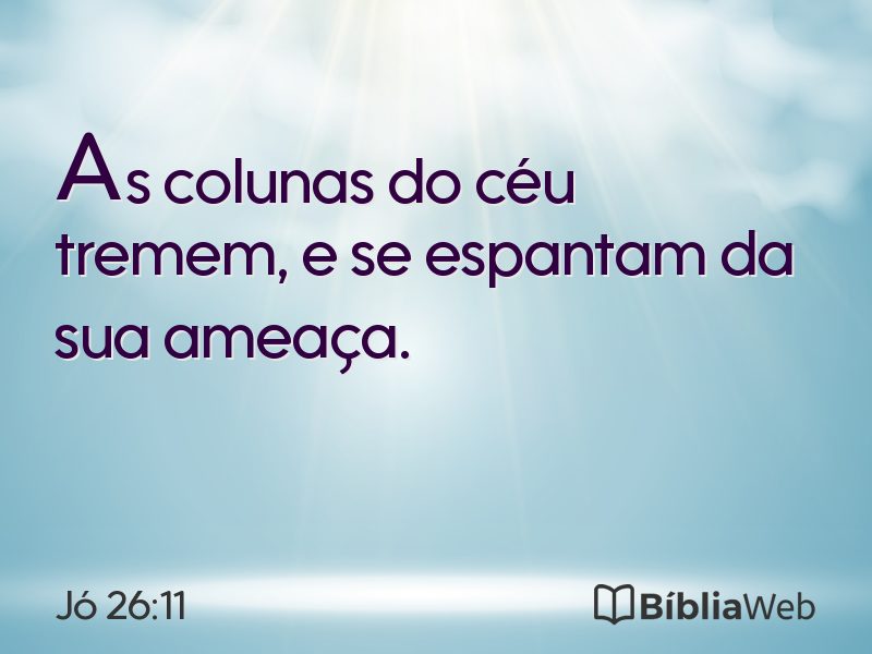 Jó 26:11 em imagem para compartilhar