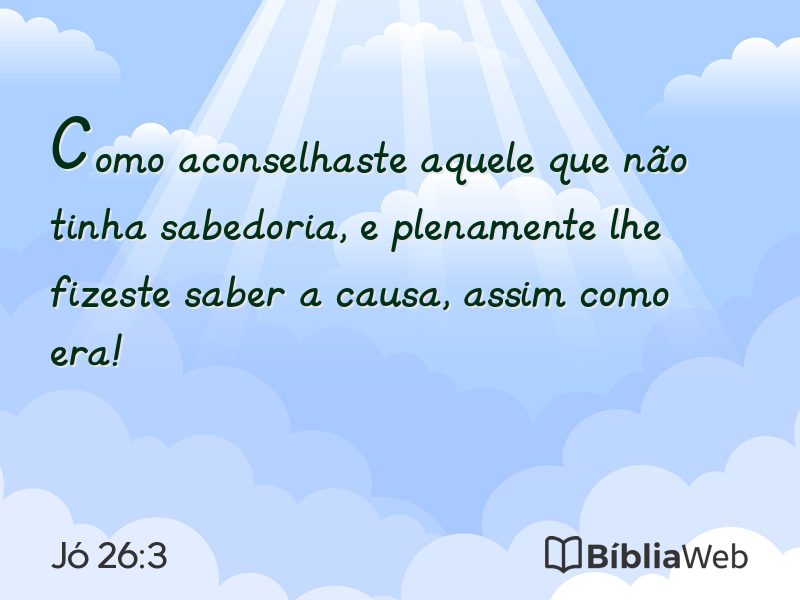 Jó 26:3 em imagem para compartilhar