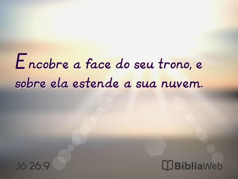Jó 26:9 em imagem para compartilhar