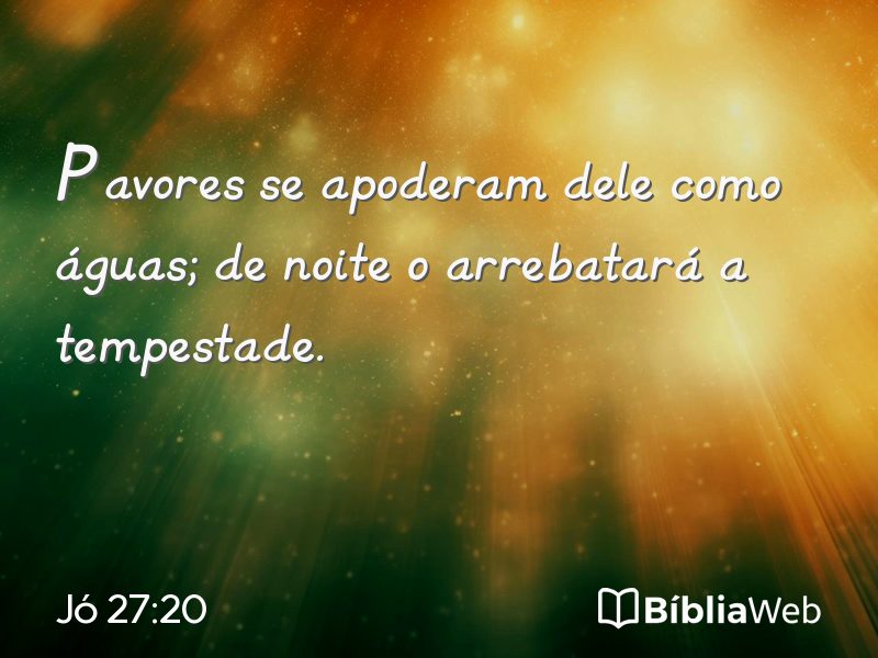 Jó 27:20 em imagem para compartilhar