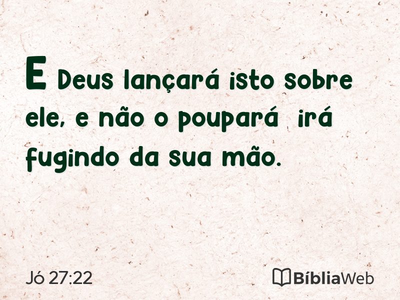 Jó 27:22 em imagem para compartilhar