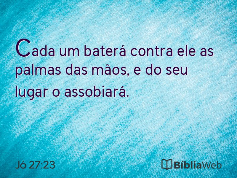 Jó 27:23 em imagem para compartilhar