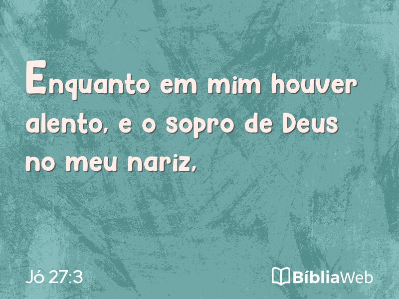 Jó 27:3 em imagem para compartilhar