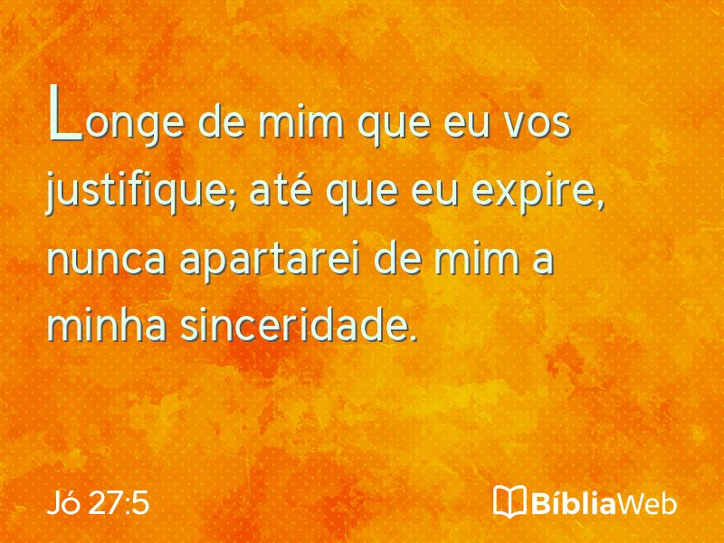 Jó 27:5 em imagem para compartilhar
