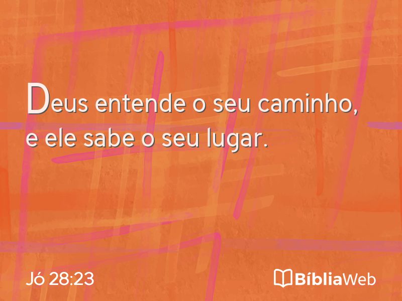 Jó 28:23 em imagem para compartilhar
