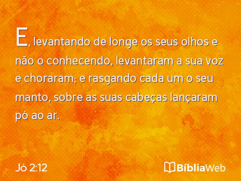 Jó 2:12 em imagem para compartilhar