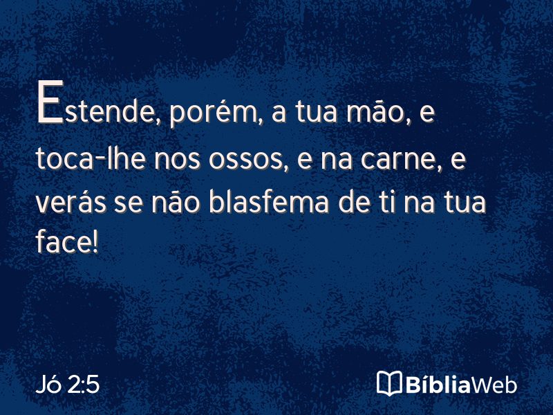 Jó 2:5 em imagem para compartilhar