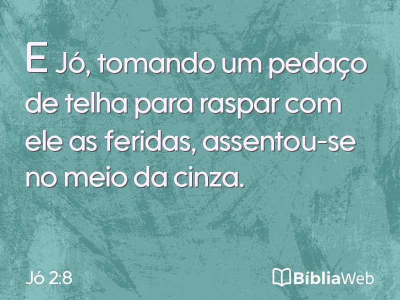 Jó 2:8 em imagem para compartilhar