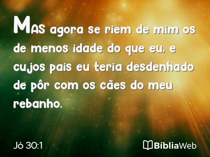 Jó 30:1 em imagem para compartilhar