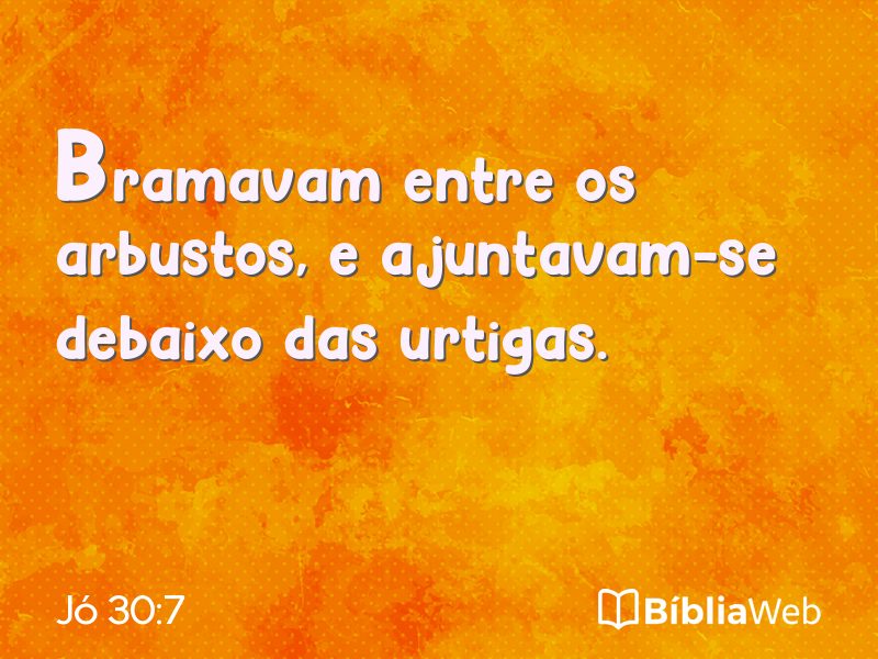 Jó 30:7 em imagem para compartilhar