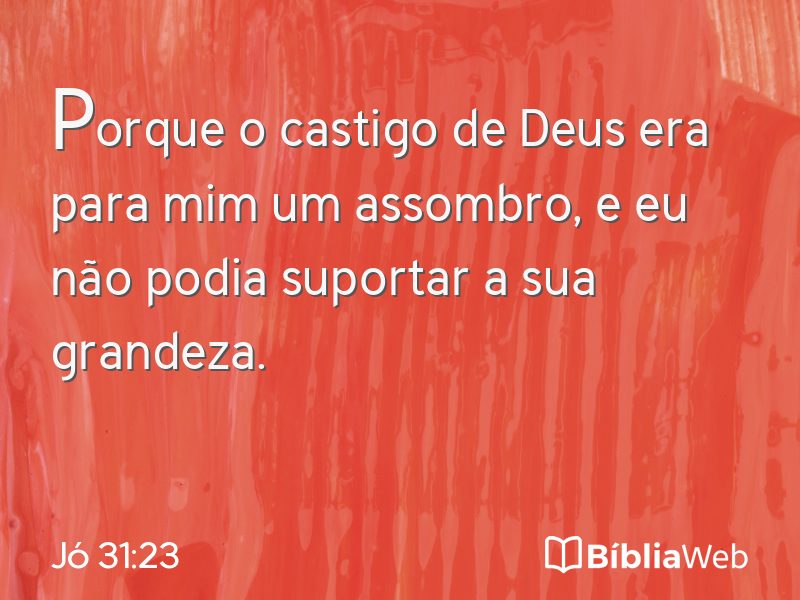 Jó 31:23 em imagem para compartilhar