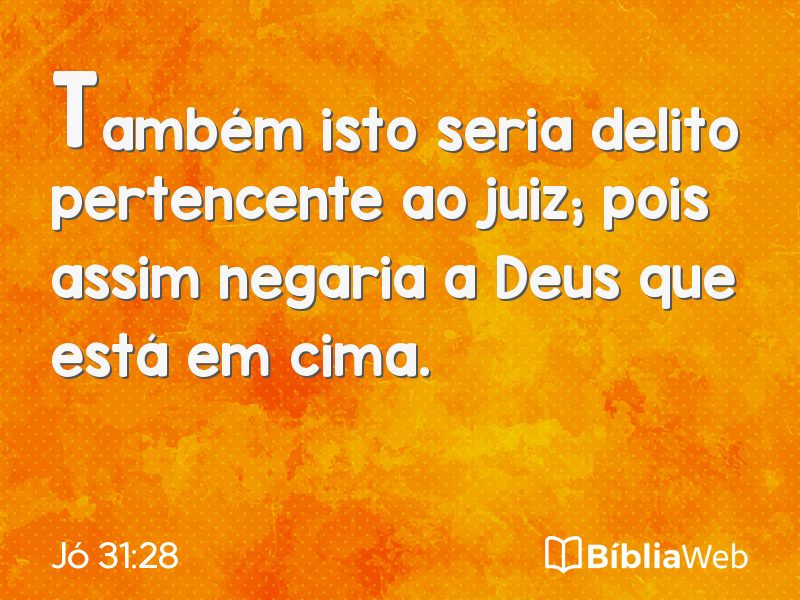 Jó 31:28 em imagem para compartilhar