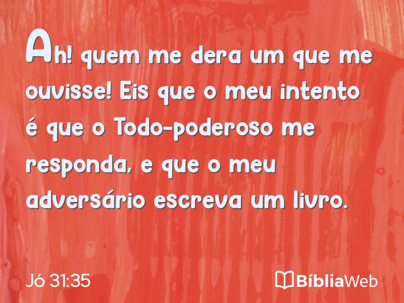 Jó 31:35 em imagem para compartilhar