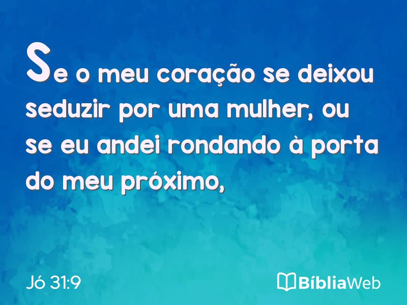 Jó 31:9 em imagem para compartilhar