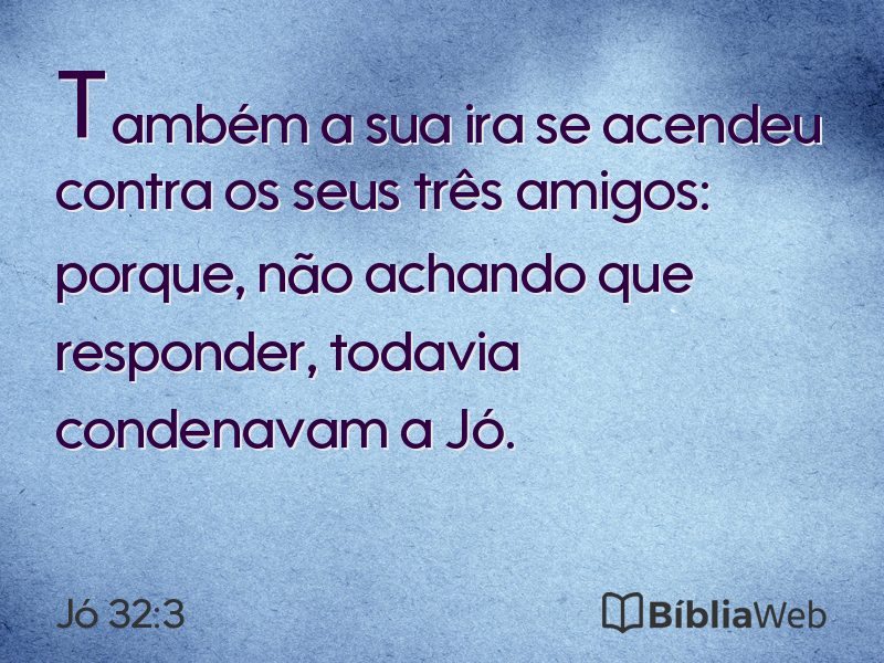 Jó 32:3 em imagem para compartilhar