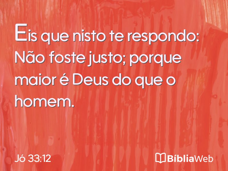 Jó 33:12 em imagem para compartilhar