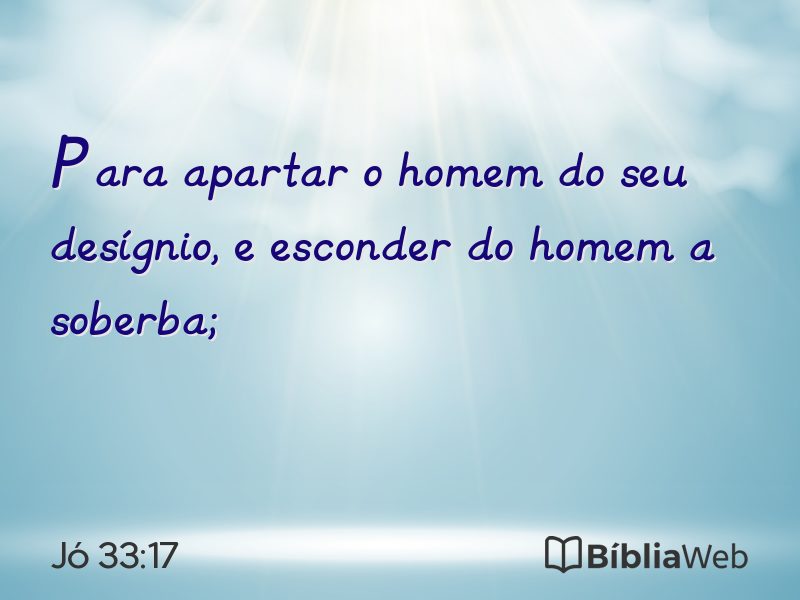 Jó 33:17 em imagem para compartilhar
