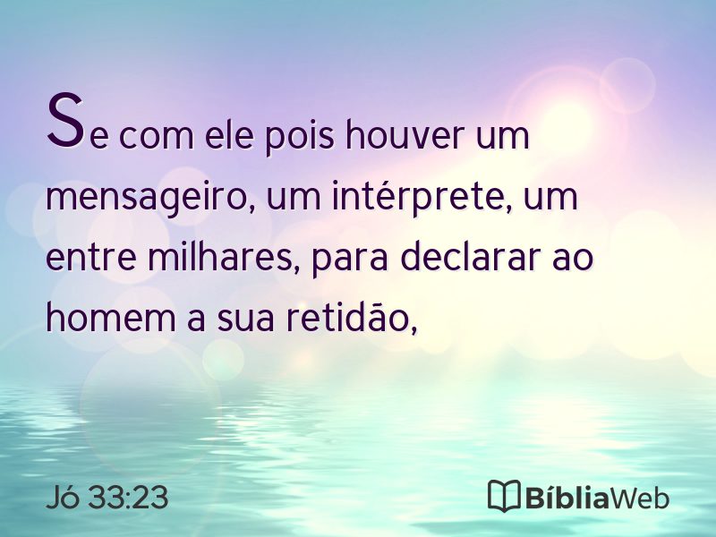 Jó 33:23 em imagem para compartilhar