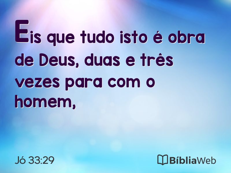 Jó 33:29 em imagem para compartilhar