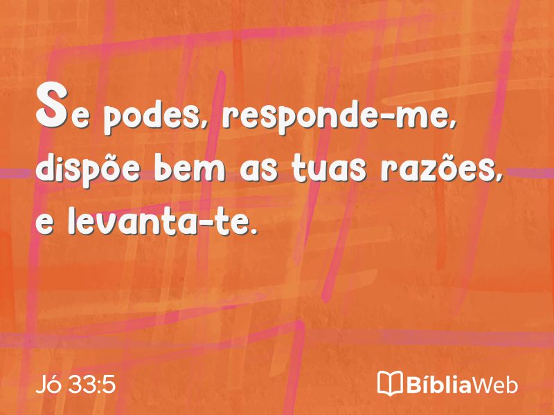 Jó 33:5 em imagem para compartilhar