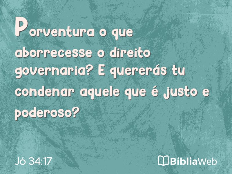 Jó 34:17 em imagem para compartilhar