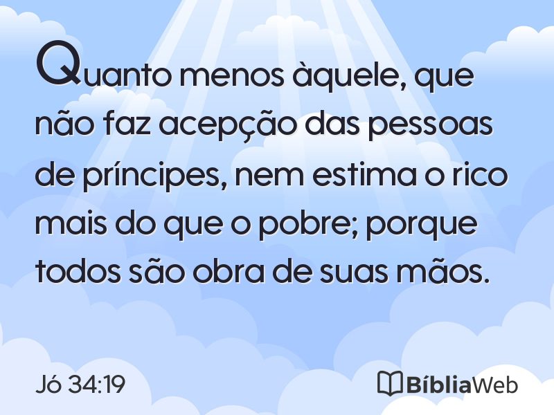 Jó 34:19 em imagem para compartilhar