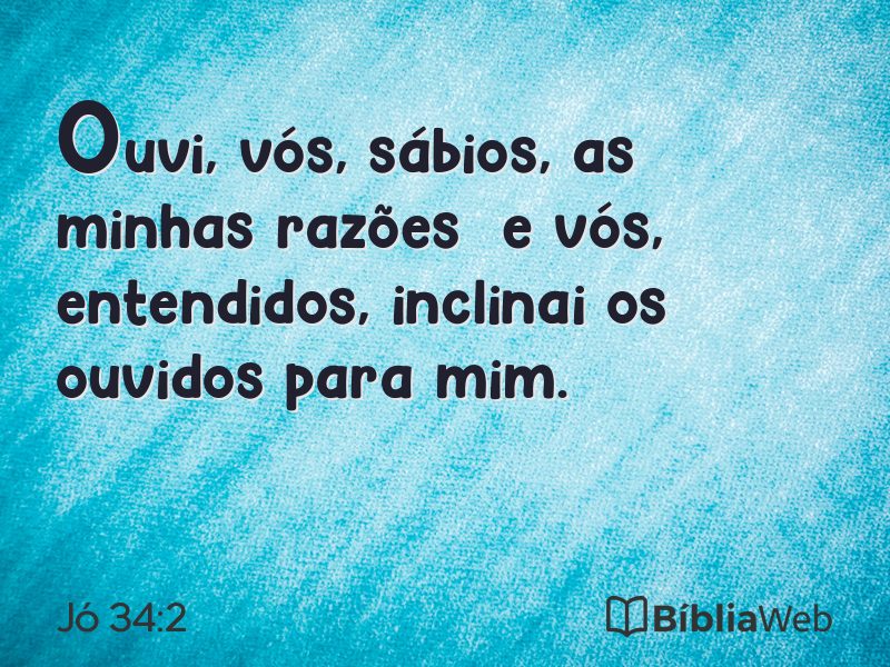 Jó 34:2 em imagem para compartilhar
