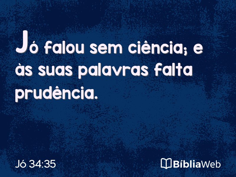 Jó 34:35 em imagem para compartilhar