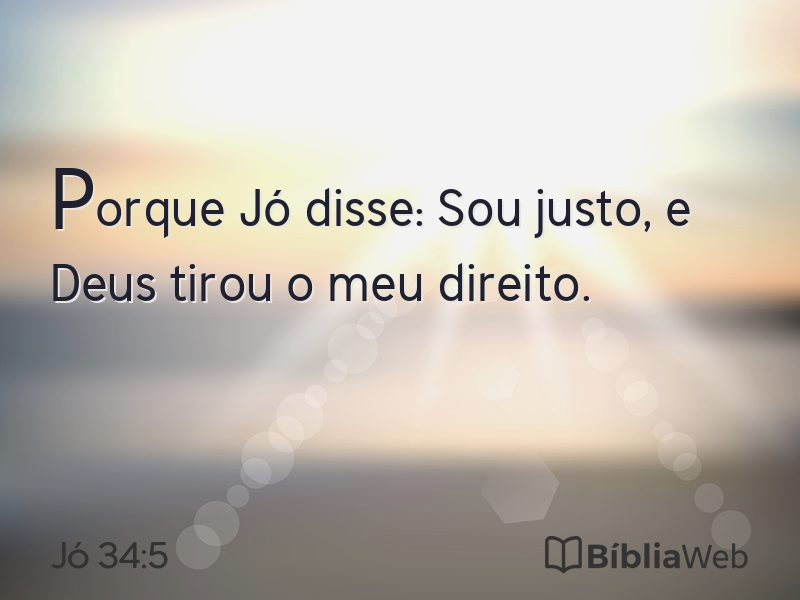 Jó 34:5 em imagem para compartilhar
