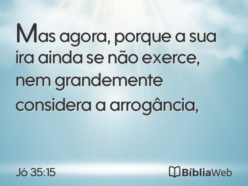 Jó 35:15 em imagem para compartilhar